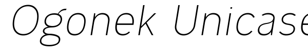 Ogonek Unicase font preview